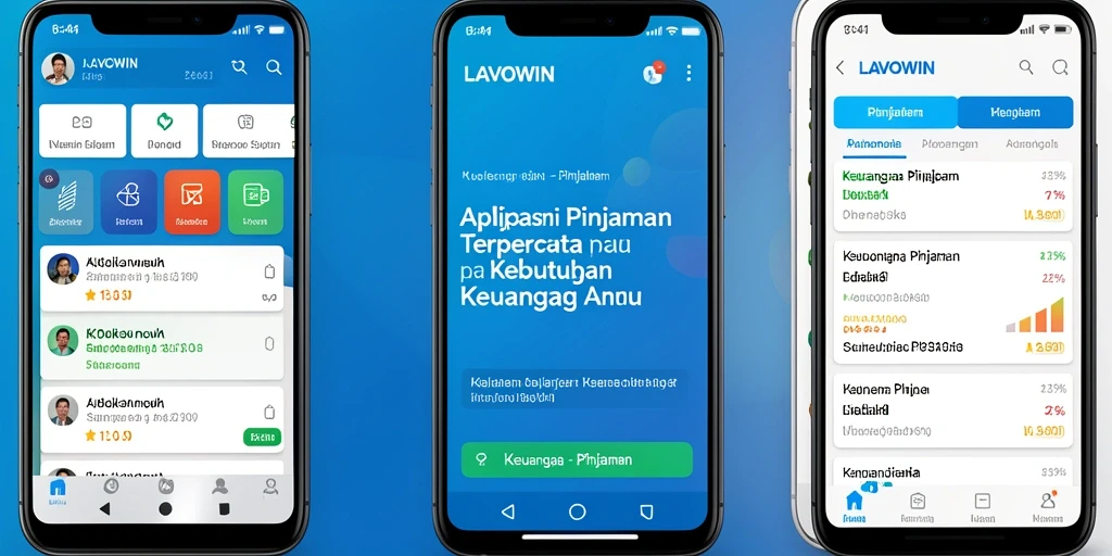 Tampilan antarmuka LAVOWIN yang simpel dan efisien untuk pengajuan pinjaman.