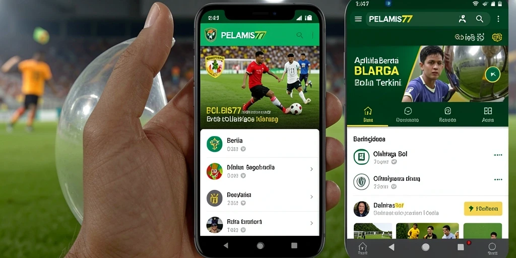 Antarmuka PELAMIS77 dengan informasi olahraga bola yang lengkap.