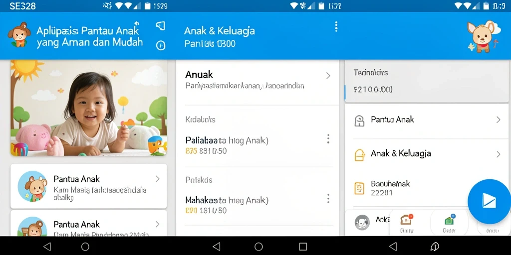 Tampilan antarmuka SE328 yang ramah pengguna untuk pantau anak.