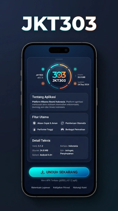 Tampilan halaman APK jkt303