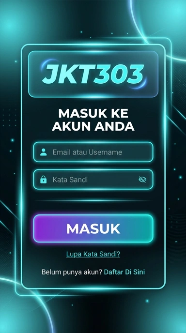 Tampilan halaman login jkt303